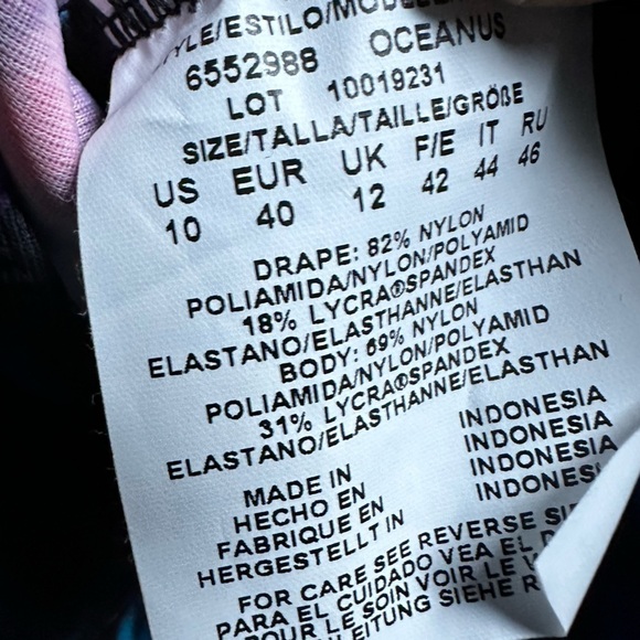 SWIMSUIT One Piece Miraclesuit Shaper Size 10 #6552988 Oceanus Blue Women V Neck - Picture 11 of 14